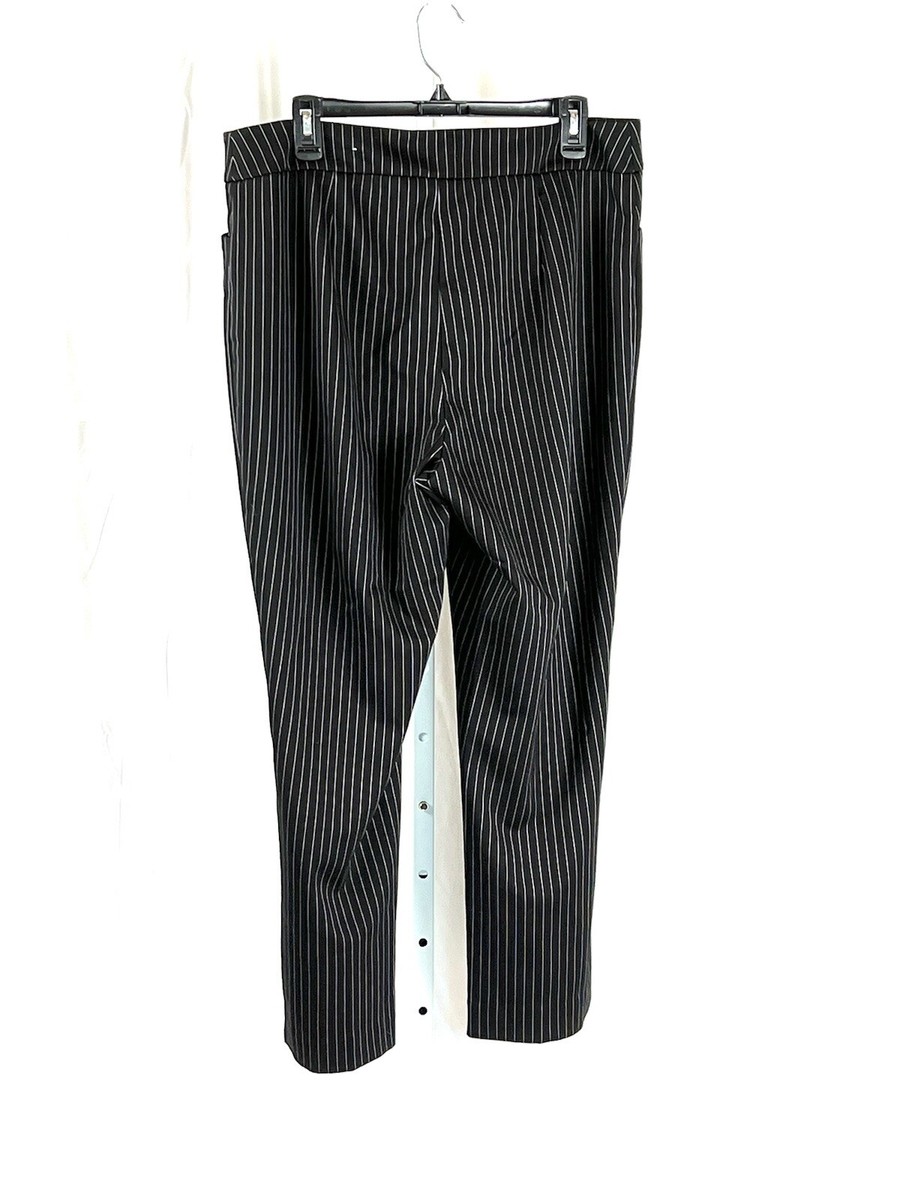 Chico's black/white pin stripe slacks Chico's size 2/US 12 580 | eBay