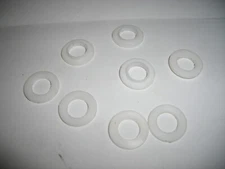 3/8" Shoulder Washer, white plastic 4 pieces