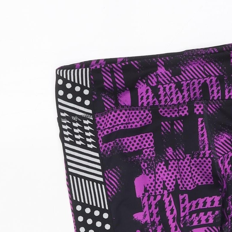 Womens Purple Polyester Blend Compression Legging… - image 3