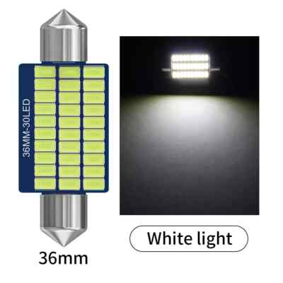 2PCS LED C5W Light Festoon Bulbs 36MM White 6000k 12V