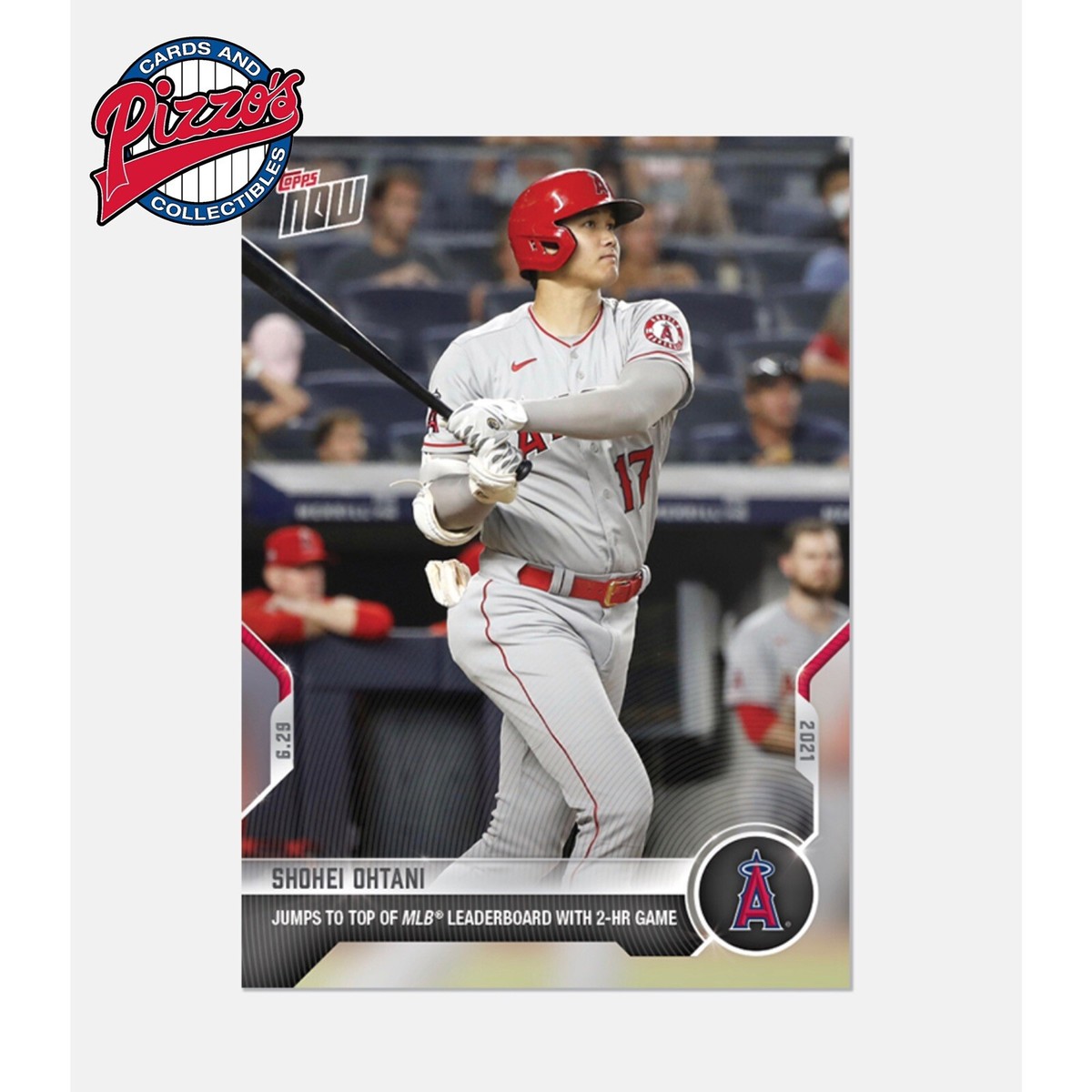 Shohei Ohtani HR Game Top Leaderboard 2021 MLB TOPPS #429 In Hand