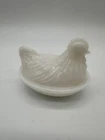 Vintage Hazel Atlas Milk Glass Hen on Nest Opalescent