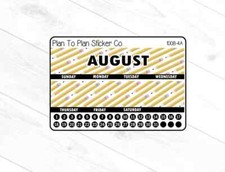 1008-4C August 8.5X11 Monthly View Planner Stickers.