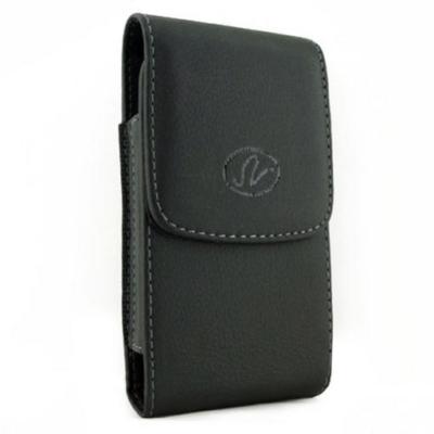 BLACK VERTICAL LEATHER PHONE SIDE CASE COVER POUCH HOLDER BELT CLIP HOLSTER A69