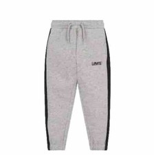 LEVI'S Boys Varsity Knit Fleece Jogger Pants Gray/Black Size 7 L NWT 40