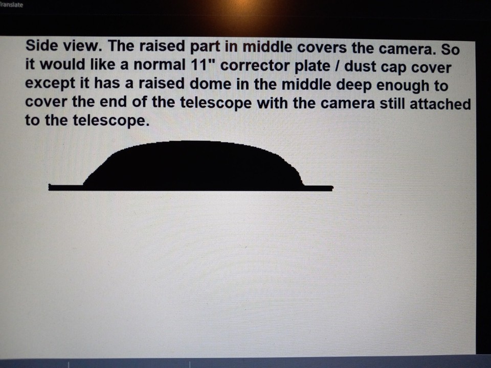 C11 Rasa Celestron C11 RASA W/DSLR Camera Dust Cap, connects on telescope. 3D ...