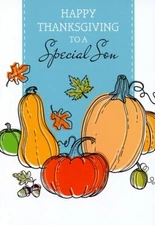 Happy Thanksgiving To A Special Son - Thanksgiving Greeting Card - 25316