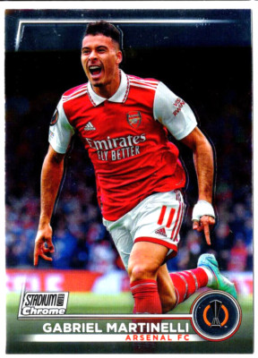 2023 Topps Stadium Chrome Gabriel Martinelli No. 58 Arsenal FC