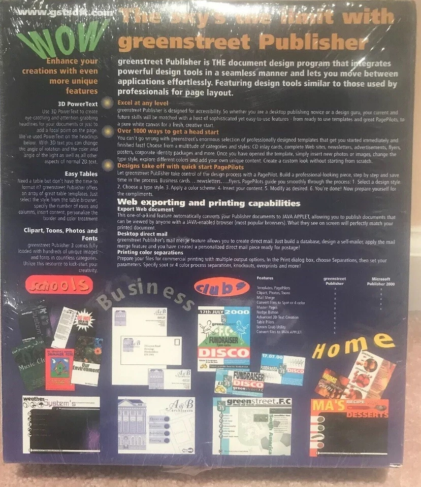 New Greenstreet Publisher 3 (Windows CDROM) Schools, Business,Clubs Web Design + - Image 2 of 4