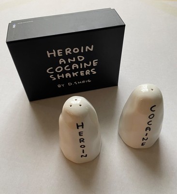 DAVID SHRIGLEY Heroin and Cocaine Shakers (2017) - Third Drawer Down salt pepper