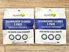 Lot of 2 NUVOH2O CitraCharge Dishwasher Cleaner 5 Pack Hard Water Scale Remover