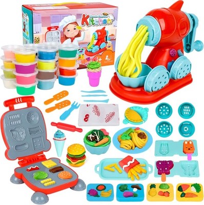 Knete Set Für Kinder, 49 Stück Knete mit Zubehör Knetwerkzeug Kinderknete gesche