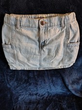 Osh Kosh Girl's Denim Skirt With Adjustable Waist Size 8