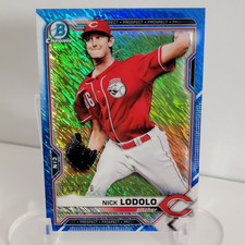 2024 Bowman Chrome Nick Lodolo Blue Shimmer Refractor #/150 Cincinnati Reds