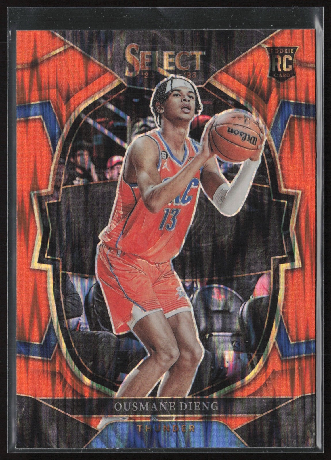 2022-23 Select Ousmane Dieng Orange Flash Prizms #76 RC Concourse Oklahoma City