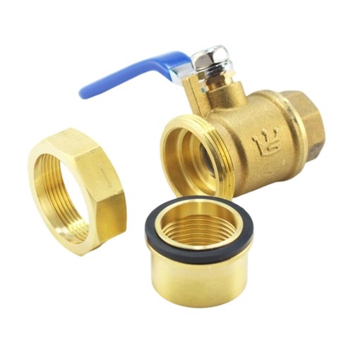 Brass Ball Valve with Blue Lever Handle for Use in Standard For Water Systems - Zdjęcie 1 z 15