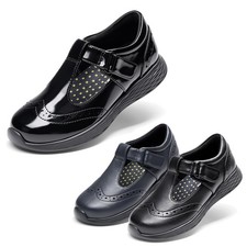 Girls Toddlers Mary Jane Flats Shoes School Uniform Dress Shoes T-Strap Loafers