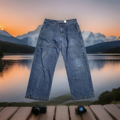 👖Vintage Levis Silver Tab Jeans Mens 34x29 Double Knee Carpenter Baggy 90's - Image 1