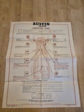Austin Ten-Four Austin Lubrication Chart Vintage New Old Stock