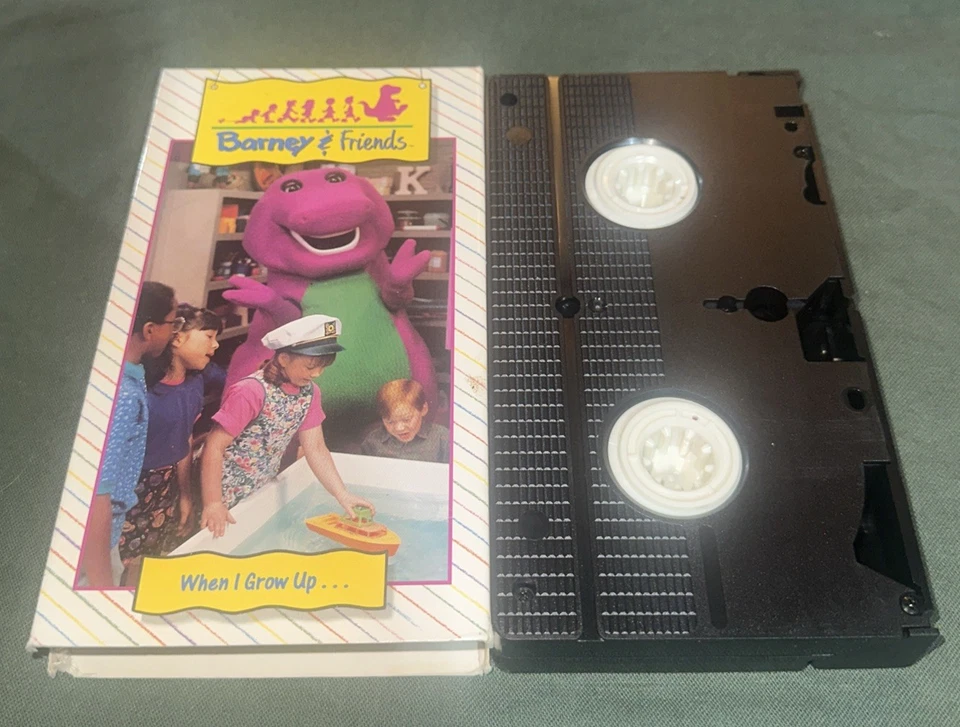 Barney & Friends VHS When I Grow Up VHS 1993 Tape Time Life Video Dinosaur Rare Foto 2 de 4