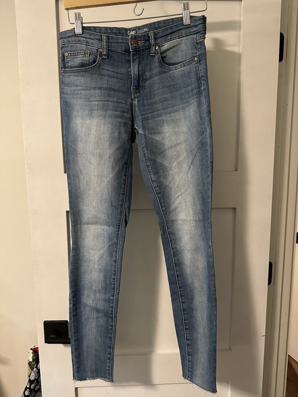 GAP Factory Legging Jeans Womens 2/26 Regular Blue Denim Mid Rise Zip Fly