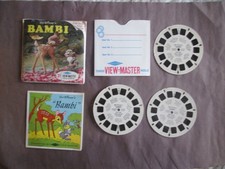 1962 WALT DISNEY'S BAMBI VIEW MASTER 3 REEL SET PACKET NO. B 400
