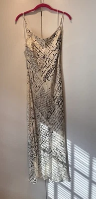 ZARA 100% Silk Script Print Slip Dress – Brand New With Tags - Image 1 of 4