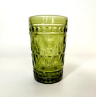 Indiana Glass 4 inch Juice Tumbler VTG Colony Park Lane Green MCM Avocado