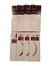 8 Pks / 16 Prs Hanes Silk Reflections Knee Highs Little Color/Barely Black/Taupe