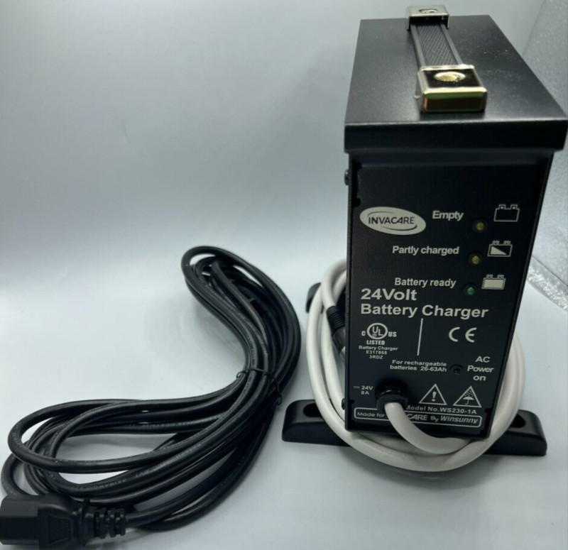 Pride/Quantum/ Invacare 8 Amp 24 Volt Power Wheelchair Battery Charger - NEW!!!!
