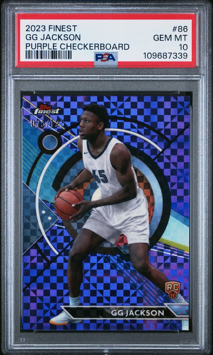 2023 TOPPS FINEST PURPLE CHECKERBOARD #86 GG JACKSON ROOKIE 2023 TOPPS FINEST PURPLE CHECKERBOARD #86 GG JACKSON ROOKIE
