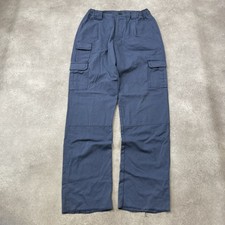 Cargo Trousers Mens 30" Straight Fit Outdoor Pants, Blue
