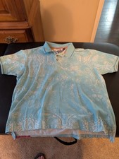 Robert Graham Men's Short Sleeve Golf Polo Shirt Size Medium