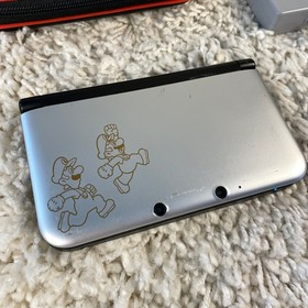 Nintendo 3DS XL Mario & Luigi Dream Team Silver Handheld SPR-001 Tested