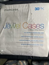 MEMOREX SLIM CLEAR CD/DVD JEWEL CASES SLEEVES 22 CT NEW