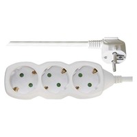 Steckdosenleiste Steckleiste 3 Fach, Kinderschutz, 5 M Weiß