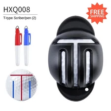 PGM Golf Ball Line Liner Tool with 2 Marker Pens – Alignment & Putting Aid