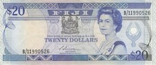 Fiji 20 Dollars 1988 XF