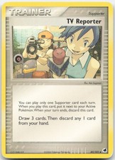 TV Reporter 82/101 Uncommon Dragon Frontiers Pokemon Damaged