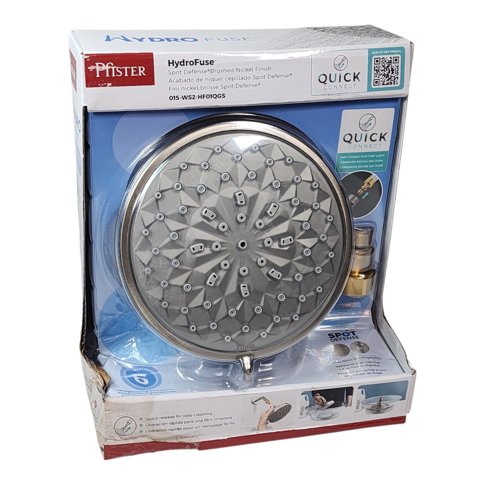 Pfister HydroFuse 6-Spray Shower Head 1.75 GPM QuickConnect 