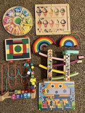 Wooden Montessori Educational Toys Open Ended Busy Board Puzzle Instruments