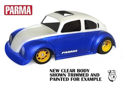 #10229 1/12 Scale PARMA VW BEETLE BUG CLEAR RC Body Vintage STREET Or BAJA