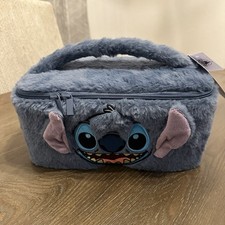 NEW Disney Parks Plush Embroidered Makeup Bag Cosmetics Case - Stitch