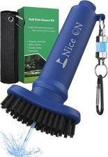 Water Golf Club Cleaner Brush with Towel, Magnetic Golf Club Brush Groove Cleane