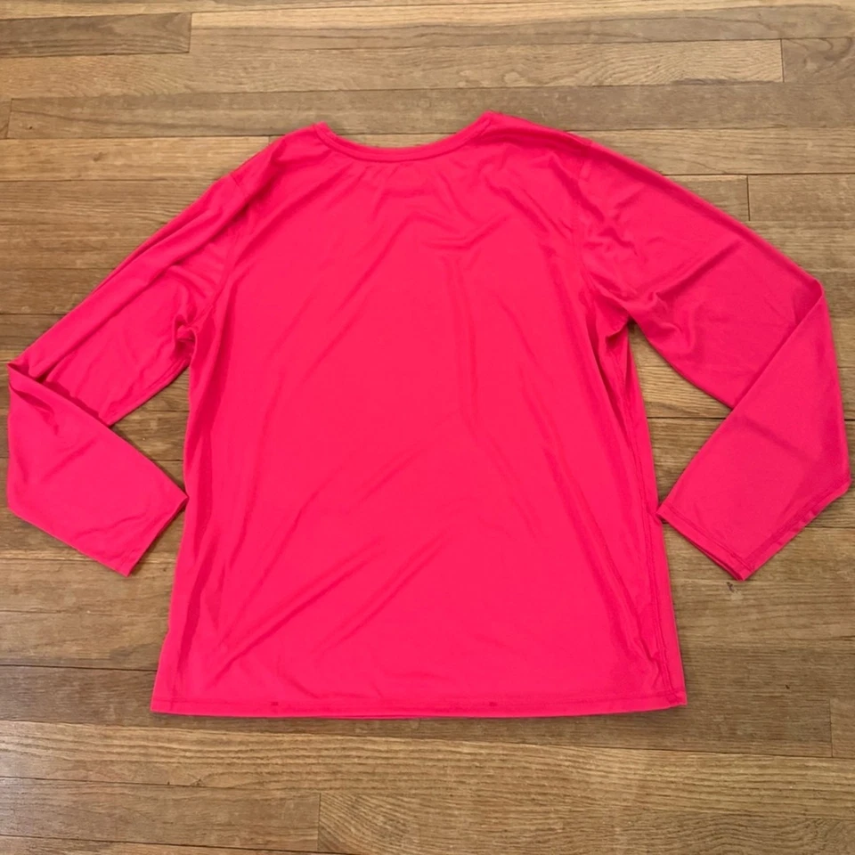 Camisa de treino Athletic Works rosa manga longa tamanho XL b22 - Imagem 4 de 4