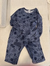 Wizarding World Harry Potter Pajama Set Women  s M Blue Long Sleeve Long Pant Pjs