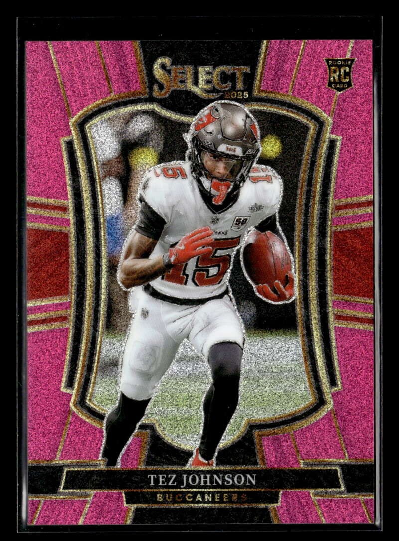 2025 Panini Select Tez Johnson #138 Rookie Pink Glitter Prizm /15 IC1432