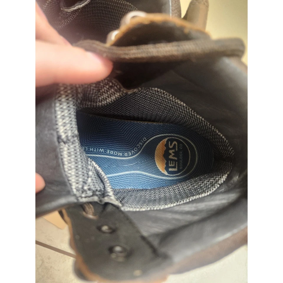 Botas de senderismo Lems Boulder impermeables de cuero para mujer talla 9,5 marrón Foto 3 de 4