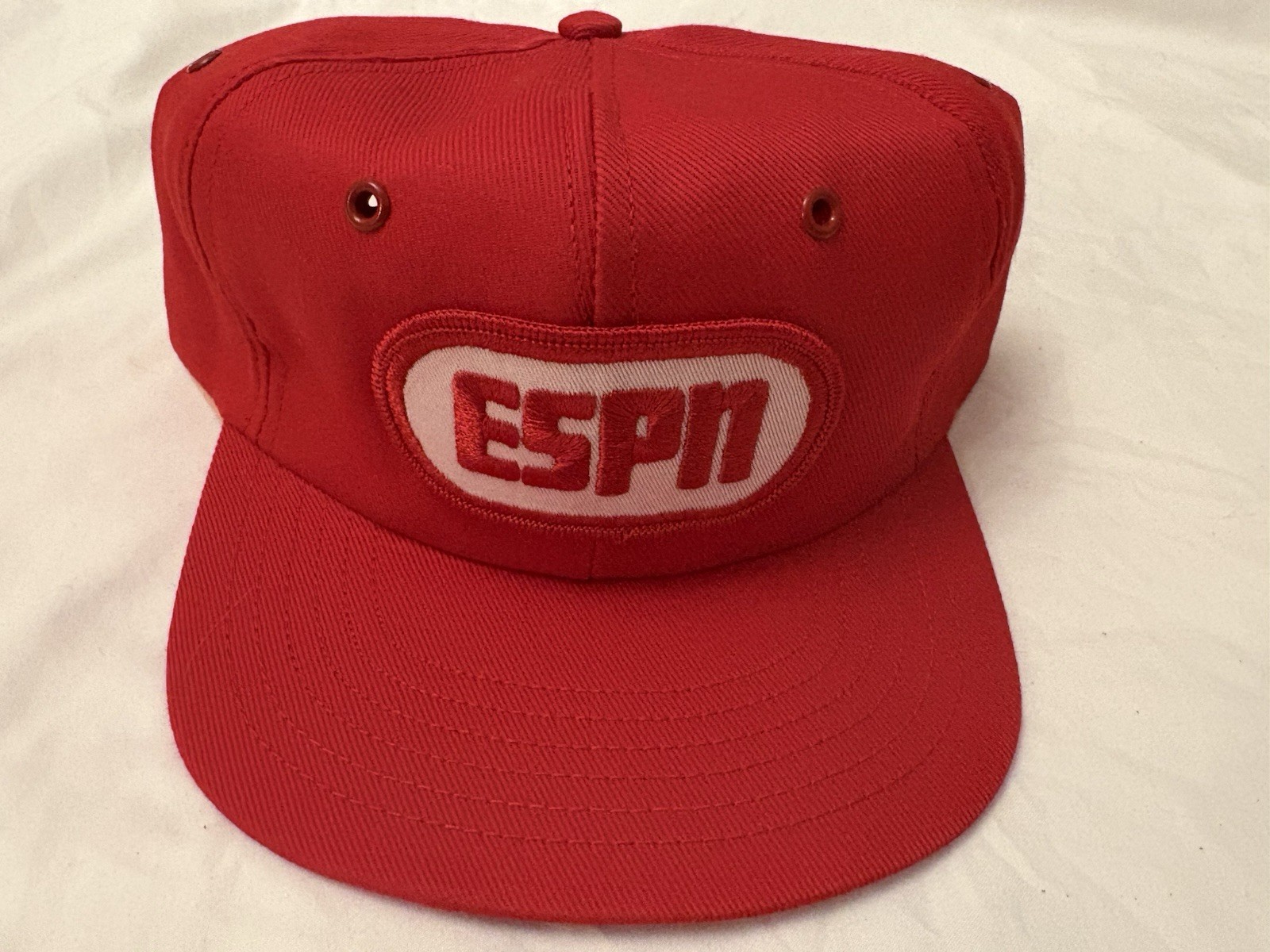 Vintage ESPN Patch Snapback Hat Red Cap - image 1