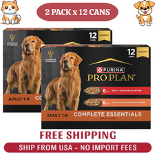 2 PACKPurina Pro Plan Complete Essentials Variety Pack Adult Wet Dog Food,12 CT
